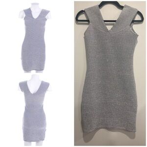 Mango Striped Sleeveless Bodycon Dress XS